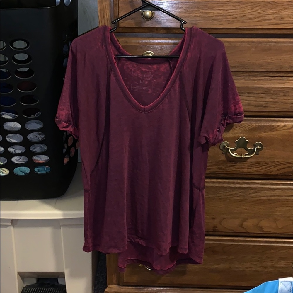 Oversized v-neck.